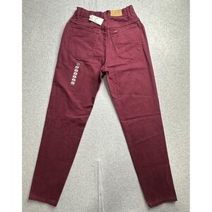 Vintage Lee Jeans Womens 9 Medium Port Wine Red Tapered Leg High Waist‎ USA 90s